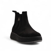 Europeon Union Women Black Chamois Half Boot #3260